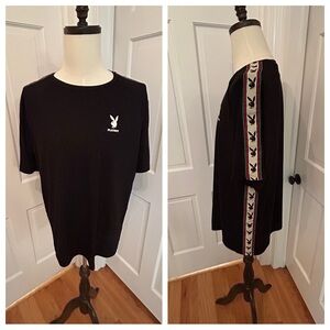 PLAYBOY X PACSUN Bunny Logo Tape SS T-shirt Black Streetwear